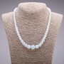 Moonstone Necklace (named after) Faceted Bead for Enlargement, 6–13 mm diameter, 45 cm length