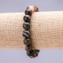 Elastic bracelet Agate smooth beads 10mm