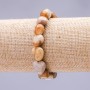 Fossilized Coral Bracelet, Rough-Cut 10x13mm, 18 cm Stretch