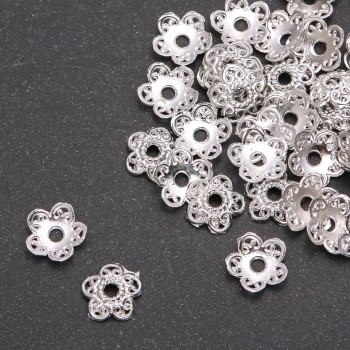 End caps for findings, diameter 12×3 mm, inner diameter 2.4 mm, finish 4 mm, 20 g ± 53 pcs