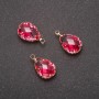 Discount! Pink Drop Pendant, Gold-Plated Setting 10x17mm