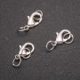 Carabiner clasp 8×15 mm silver-colored metal