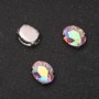 Price per pack /10pcs. Iridescent oval sewn-on crystal in prong setting 10x12 mm