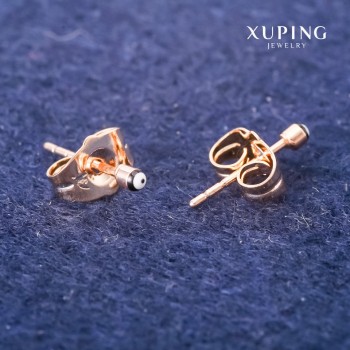 Xuping 'Eye' Stud Earrings 2mm Ball, 18K Gold Plating