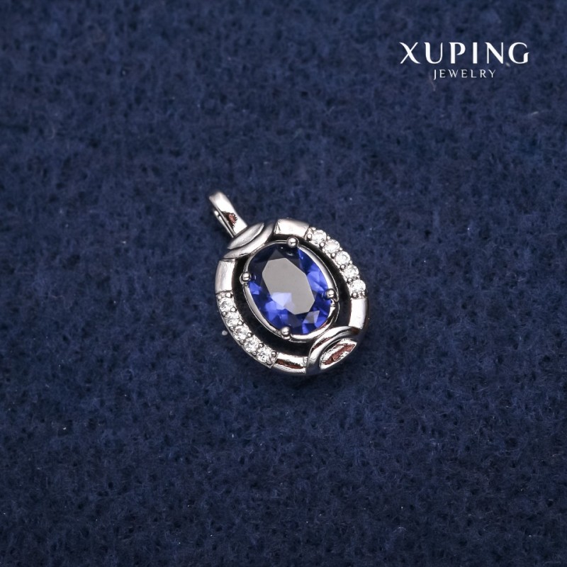 Xuping Pendant 12x18mm Rhodium