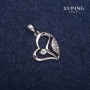 Xuping Heart Pendant 15×18×23 mm Rhodium