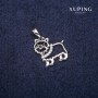 Xuping Dog Pendant 14x15x20 mm Rhodium