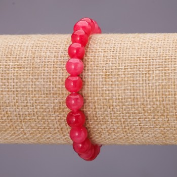 Elastic Tourmaline Bracelet (named after) — smooth beads, 8 mm diameter, 18 cm length