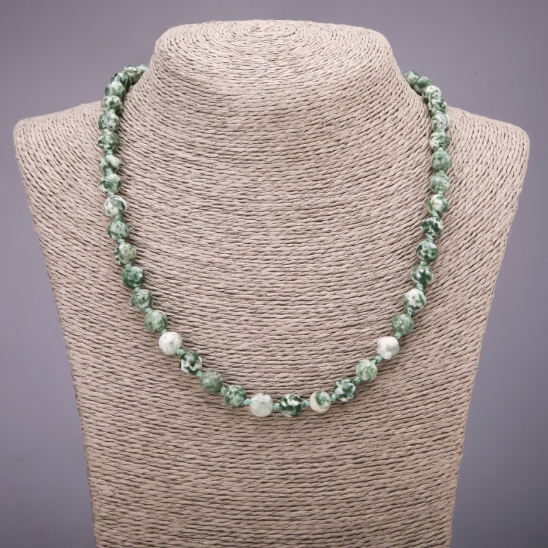 Moss Agate Beads (named after) smooth beads, 8 mm diameter, 45 cm length