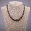 Smoky quartz necklace (named after ) with graduated smooth beads, diameter 6-14 mm, length 45 cm