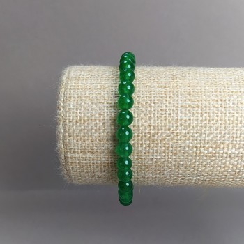 Chrysoprase bracelet with natural stones, smooth beads, 6mm diameter ±, elastic band, 18 cm circumference