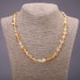 Faceted Citrine Necklace, bead diameter 9×12 mm (±), length 48 cm