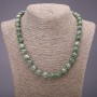 Moss Agate Bead Necklace (Imitation), Smooth Bead, 10 mm Diameter, 48 cm Length
