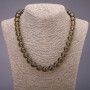 Necklace of imitation smoky quartz beads, smooth beads, diameter 12 mm (±), length 46 cm