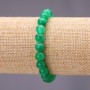 Chrysoprase Stone Bracelet (named after ) Smooth beads, 8 mm diameter (+/-), on elastic, 18 cm circumference