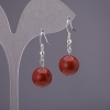 Red Jasper Earrings (named) Smooth Ball, 12mm diameter