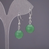 Jade Earrings - Smooth Ball, 12mm Diameter
