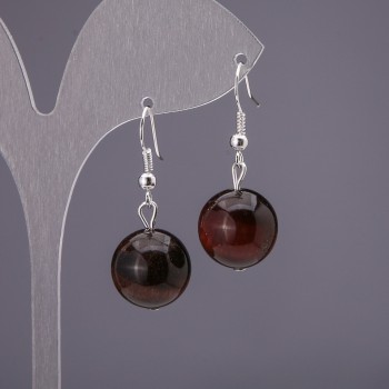 Bull's Eye Earrings - Smooth Ball, 14mm