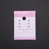 Pink earring display card 5×3.7 cm, pack of 100