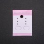 Pink earring display card 5×3.7 cm, pack of 100