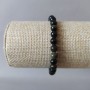 Golden Obsidian Natural Stone Bracelet on Elastic, Smooth Beads, 6 mm Diameter, 18 cm Length
