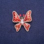 Discount! Butterfly Brooch with enamel and crystals, gold-tone metal 32×35 mm