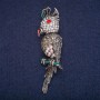 Sale! Cockatoo Brooch 7 x 1.5 cm Gray Metal