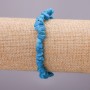 Bracelet Blue Turquoise Chip, 6 mm diameter, 18 cm circumference