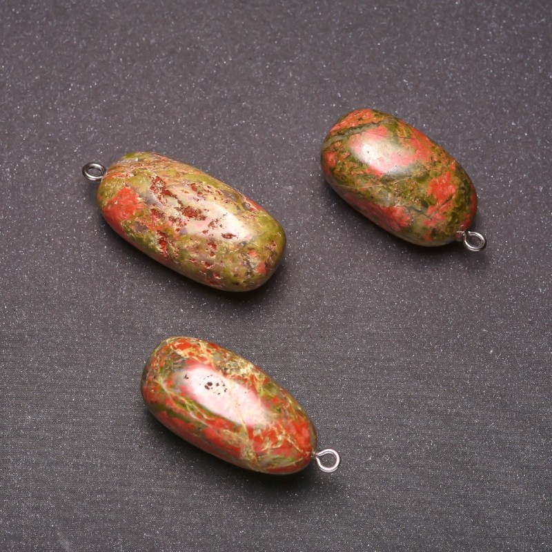 Heliotrope Jasper Pendant 38x18 mm