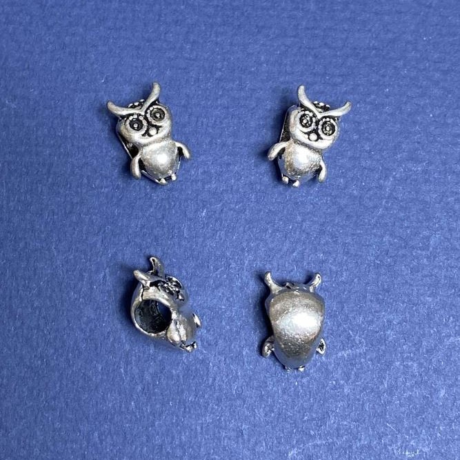 Pandora Owl Bead, 5 mm diameter, pack of 8