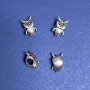 Discount! Pandora Bead 'Owl', 5mm diameter, pack of 8