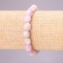 Kunzite Natural Stone Bracelet on Elastic, 8x10 mm diameter, 18 cm length