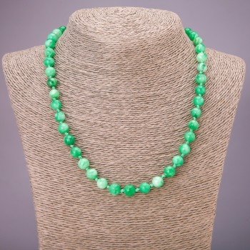 Amazonite Necklace (imit.) Smooth beads, 8(+-)mm diameter, 48 cm length
