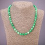 Amazonite Necklace (imit.) Smooth beads, 8(+-)mm diameter, 48 cm length