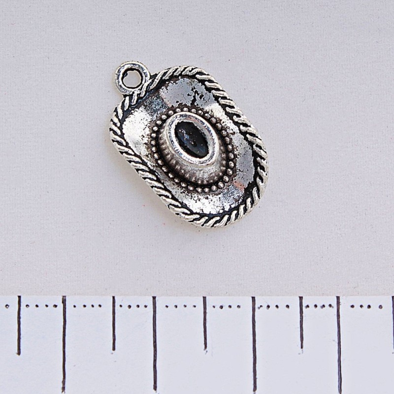 Pendant 'Hat' Silver 22x13mm