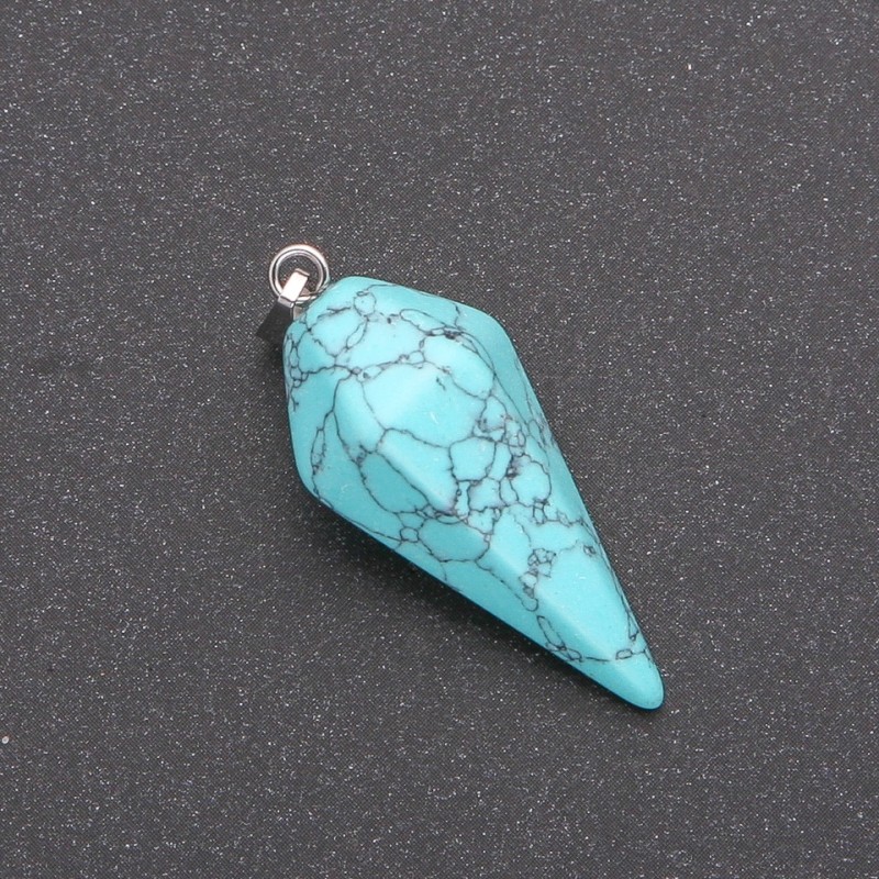 Pendant "Pendulum" Green Turquoise 40x30x13mm