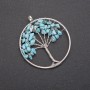 Pendant 'Tree of Happiness' with Turquoise, 50mm diameter