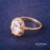 Discount! Xuping Ring with White Stone, 18K Gold Plating, Sizes 16