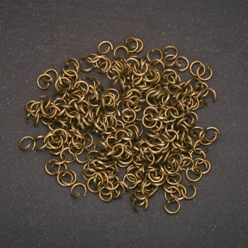 Bronze-colored connecting jump rings, 6 mm diameter, 20 g pack