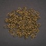 Bronze-colored connecting jump rings, 6 mm diameter, 20 g pack