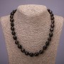 Smoky Topaz Necklace with Tumbled Beads, 12x14 mm Diameter, 48 cm Length