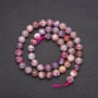 Pink Tourmaline natural stone beads, smooth round beads, 8 mm diameter (+/-), 38 cm length