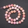 Natural stone beads Pink Opal — smooth round bead, diameter 8 (+/-) mm, length 38 cm