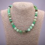 Chrysoprase thread necklace — smooth beads, diameter about 10 mm, length 45 cm
