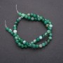 Natural agate gemstone beads, smooth round spheres, diameter about 6 mm, strand length about 38 cm