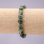 Fuchsite (Muscovite) natural stone bracelet with a smooth bead, diameter 8(+-)mm, length 18cm(+-)stretch