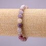 Bracelet made of natural pink tourmaline — smooth beads, 8 mm diameter, on elastic, 18 cm length