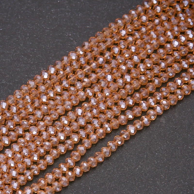 Beads Czech Crystal Champagne Rondelle