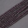 Beads Czech Crystal Transparent Plum Rondelle, diameter 3.5×3 mm, thread, length 38 cm