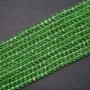 Czech Crystal Beads Transparent Lime Green Rondelle, 6x4.5 mm, on a strand, length 38 cm